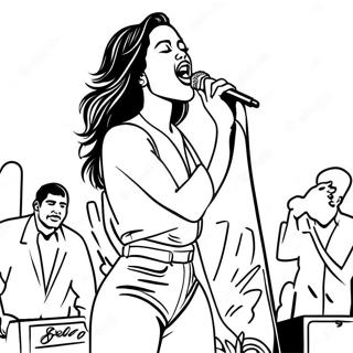 Pagina Da Colorare Di Selena Quintanilla Che Canta Sul Palco 87902-28305