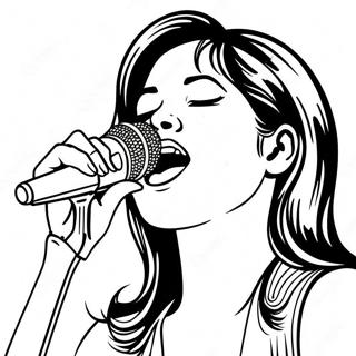 Pagina Da Colorare Di Selena Quintanilla Che Canta Sul Palco 87902-28306