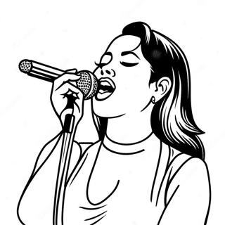 Pagina Da Colorare Di Selena Quintanilla Che Canta Sul Palco 87902-28308