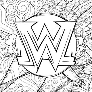 Disegno Da Colorare Logo Wwe 3d 87955 28530