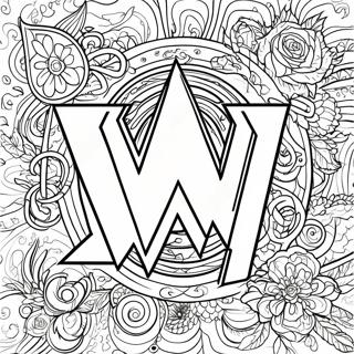 Disegno Da Colorare Logo Wwe 3d 87955 28531