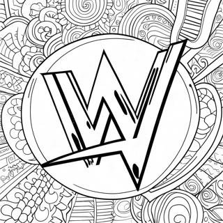 Disegno Da Colorare Logo Wwe 3d 87955 28532