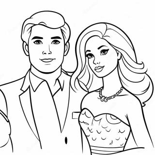 Disegno Da Colorare Barbie E Ken Alla Moda 87980-28547