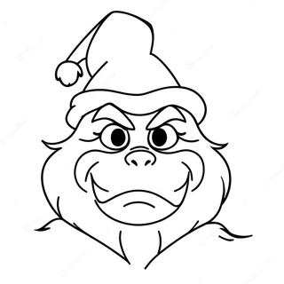 Grinch Con Cappello Di Babbo Natale Da Colorare 8837-2438