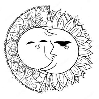 Pagina Da Colorare Del Sole E Della Luna Bohemien 88441-28900