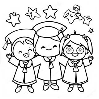 Pagina Da Colorare Dei Bambini Felici Di Laurea Dellasilo 88675 29087