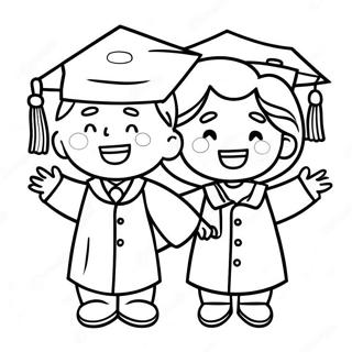 Pagina Da Colorare Dei Bambini Felici Di Laurea Dellasilo 88675 29088