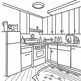 Pagina Da Colorare Di Cucina Soleggiata 88831-29212