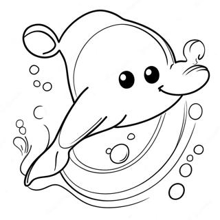 Pagina Da Colorare Di Un Carino Delfino Che Nuota 89163 29462