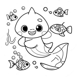 Baby Shark Pagine da Colorare
