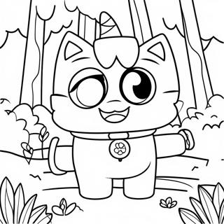 Pagina Da Colorare Unikitty In Una Foresta Magica 89372 29629
