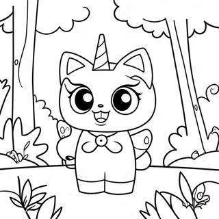 Pagina Da Colorare Unikitty In Una Foresta Magica 89372 29630