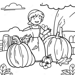 Pagina Da Colorare Di Una Scena Di Festival Del Raccolto 89448-29685