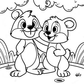 Chip E Dale In Una Divertente Avventura Pagina Da Colorare 89523-29739