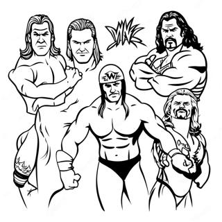 Pagina Da Colorare Dei Wrestler Wwe Vintage 89576 29781
