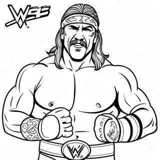 Pagina Da Colorare Dei Wrestler Wwe Vintage 89576 29782