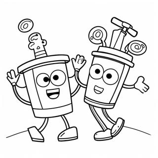 Pagina Da Colorare Storybots Felici Che Ballano 91149-31070