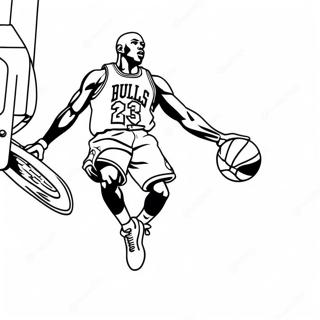 Pagina Da Colorare Di Michael Jordan Che Schiaccia 91278-31169