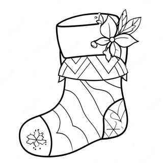 Pagina Da Colorare Con Calza Di Natale Festiva 91431-31287