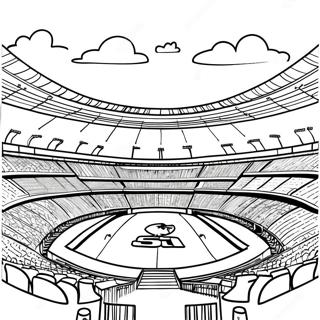 Pagina Da Colorare Della Scena Dello Stadio Del Super Bowl 91459-31314