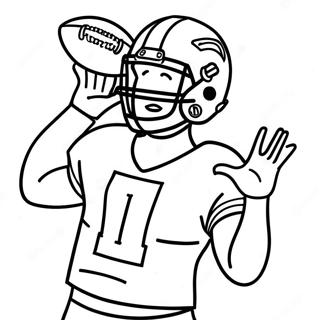 Pagina Da Colorare Di Josh Allen Che Lancia Un Pallone 91583-31405