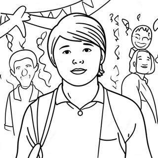 Pagina Da Colorare Di Josh Allen Con I Fan 91586 31418