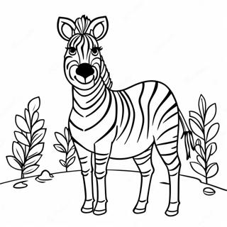 Zebra Con Uno Sfondo Colorato Pagina Da Colorare 91711-31505