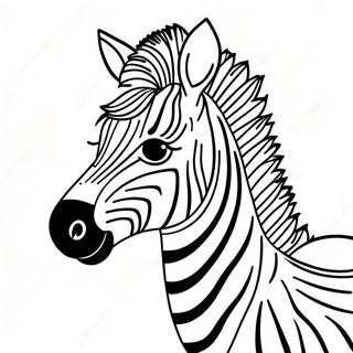 Zebra Con Uno Sfondo Colorato Pagina Da Colorare 91711-31506