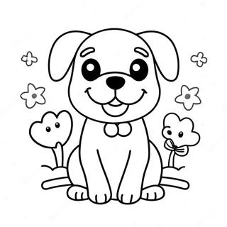 Pagina Da Colorare Del Cane Kawaii 91913-31662