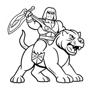Pagina Da Colorare Di He Man Che Cavalca Battle Cat 91943-31697