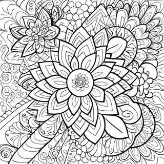 Pagina Da Colorare Del Design Floreale Colorato Del Rangoli 92170-31871