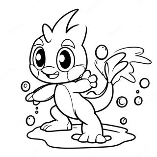 Pagina Da Colorare Di Greninja Che Schizza Acqua 92712-32292