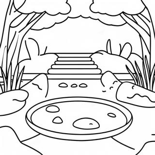 Pagina Da Colorare Di Meditazione Nel Giardino Zen 93097-32594