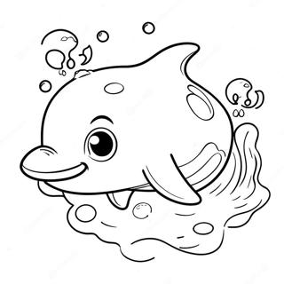 Pagina Da Colorare Di Un Cucciolo Di Delfino Carino 93330-32775