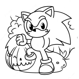 Pagina Da Colorare Di Sonic Halloween 93533-32923