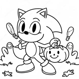 Pagina Da Colorare Di Sonic Che Fa Dolcetto O Scherzetto 93536 32935