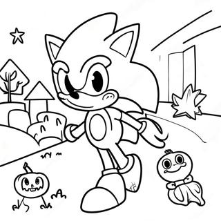 Pagina Da Colorare Di Sonic Che Fa Dolcetto O Scherzetto 93536 32936