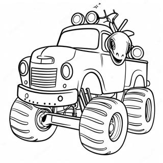 Pagina Da Colorare Di Spiderman In Un Colorato Monster Truck 94075-33349