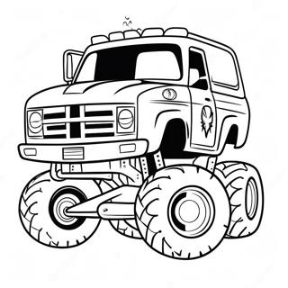 Pagina Da Colorare Di Spiderman In Un Colorato Monster Truck 94075-33352