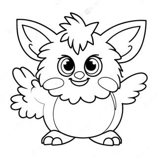 Pagina Da Colorare Di Un Felice Furby Che Ballano 94101 33370