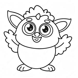 Pagina Da Colorare Di Un Felice Furby Che Ballano 94101 33371