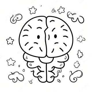 Pagina Da Colorare Di Un Cervello Felice Con Volto Sorridente 94309-33607