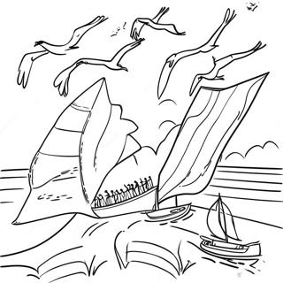 Pagina Da Colorare Del Viaggio Avventuroso Della Migrazione 94334-33626