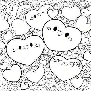 Pagina Da Colorare Con Cuori Di Conversazione Carini 94591-33804