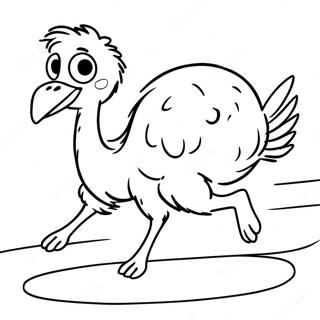 Pagina Da Colorare Di Unestrusso Divertente Che Corre 94719 34042