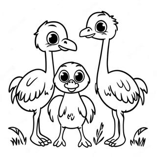 Pagina Da Colorare Di Una Famiglia Di Estrusi Nel Loro Habitat 94721 34049