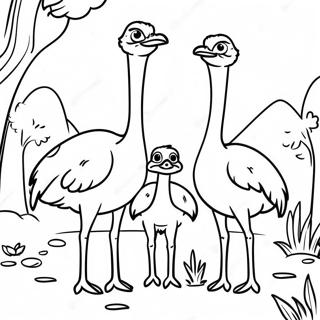 Pagina Da Colorare Di Una Famiglia Di Estrusi Nel Loro Habitat 94721 34052