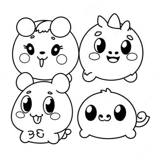 Pagina Da Colorare Di Adorabili Animali Tsum Tsum 94746-34068