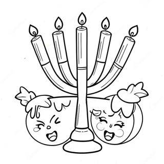 Carino Hanukkah Pagine Da Colorare