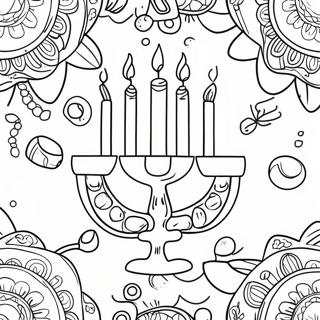 Pagina Da Colorare Del Gelt Festivo Di Hanukkah 94954-34230